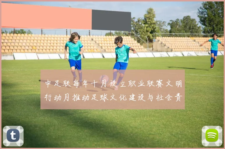 中足联每年十月设立职业联赛文明行动月推动足球文化建设与社会责任
